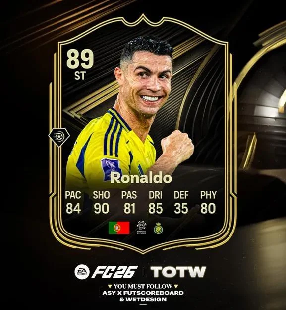 کارت تیم هفته کریستیانو رونالدو TOTW Special Card